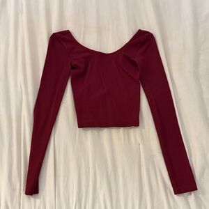 Wild Fable Burgundy Crop Top